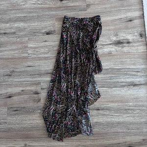 Misa Los Angeles (XS )Mesh High Low Skirt